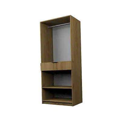 картинка Шкаф ЭКОН распашной 2-х дверный с ящиком со штангой с 2-мя зеркалами от магазина КУПИ КУПЕ